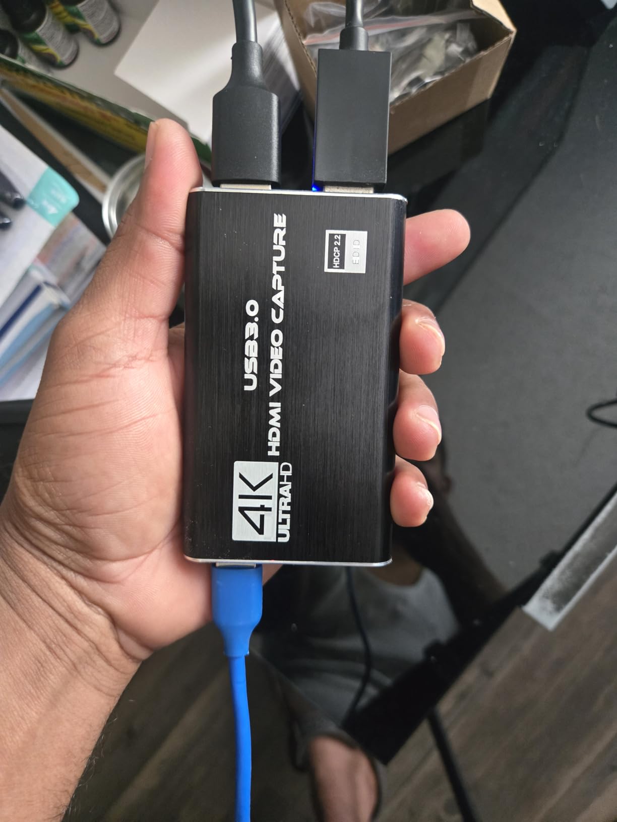 Capture Card Nintendo Switch, 4K HDMI Video Capture Card, 1080P 60FPS, HDMI to USB 3.0 Capture Card for Streaming Work with Camera/Xbox/PS4/PS5/PC/OBS - Customer Photo 2