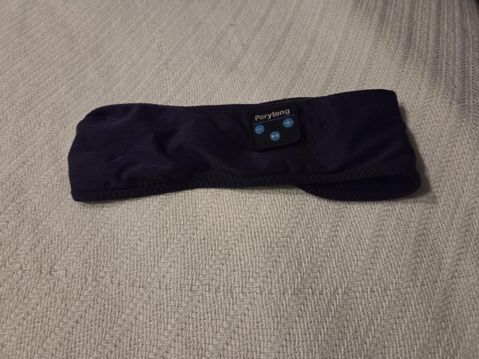 Perytong Sleeping Headphones Bluetooth Headband, Soft Long Time Play Sleeping Headsets with Built in Speakers Perfect for Workout,Running,Yoga,Travel, Darkgray - Customer Photo 3