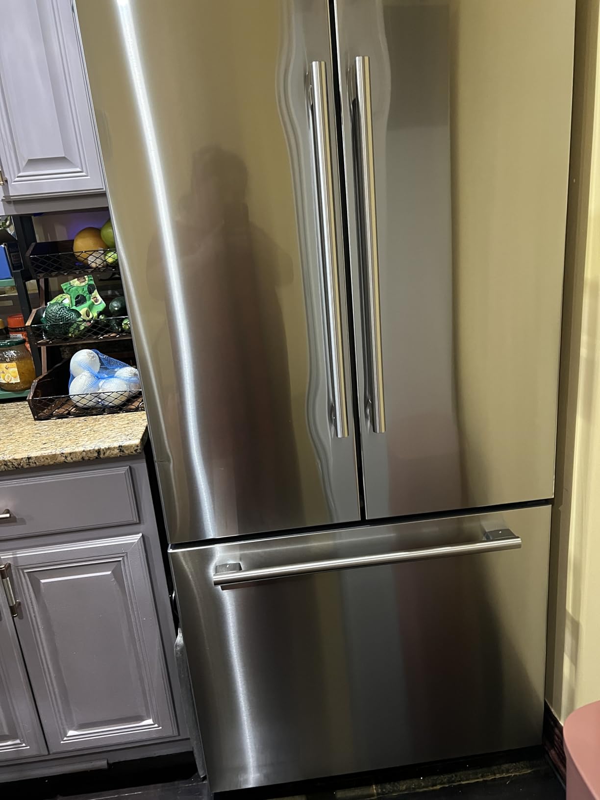 Galanz 3-Door French Door Refrigerator with Bottom Freezer & Adjustable Thermostat, 16 Cu Ft, White Customer Review Galanz 3-Door French Door Refrigerator with Bottom Freezer & Adjustable Thermostat, 16 Cu Ft, White - Customer Photo 3