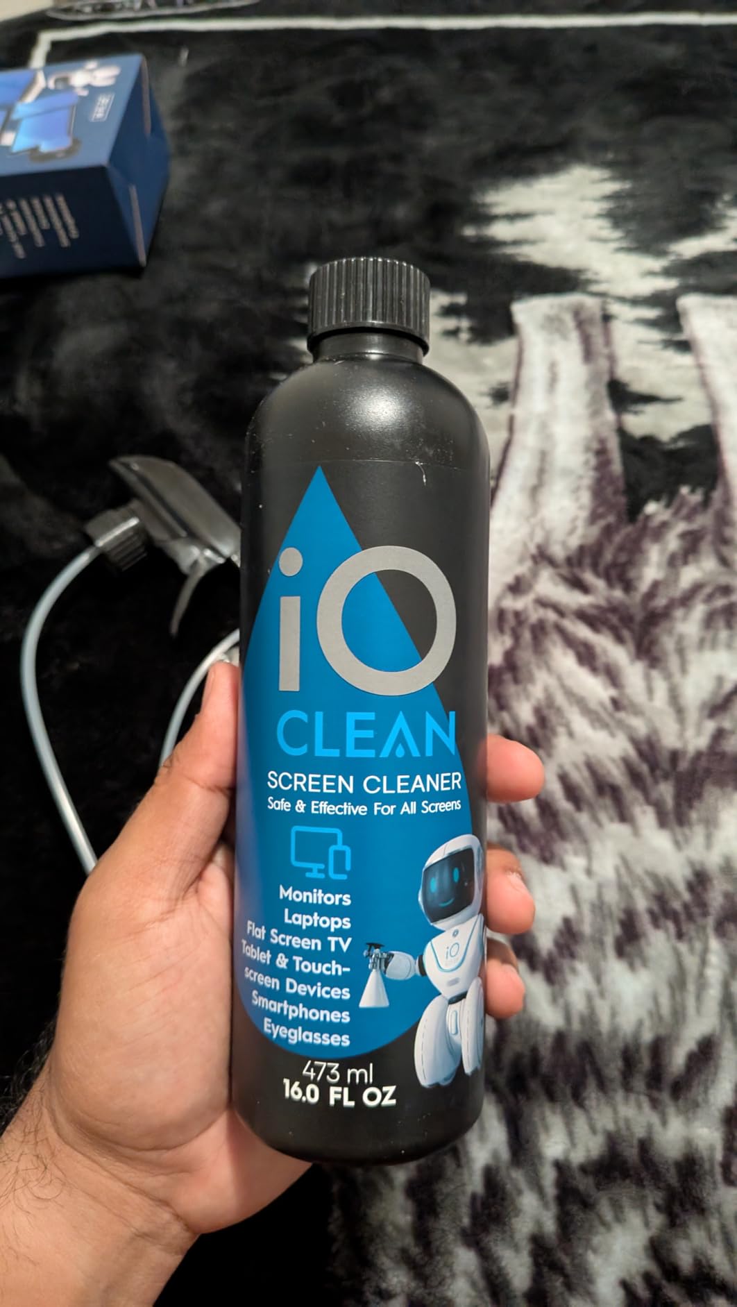 Screen Cleaner Spray (16oz - 473ml) – Best Large Cleaning Kit for LCD LED OLED TV, Smartphone, iPad, Laptop, Touchscreen, Computer Monitor, Electronic Devices, Microfiber Cloth Wipes and 2 Nozzles - Customer Photo 2