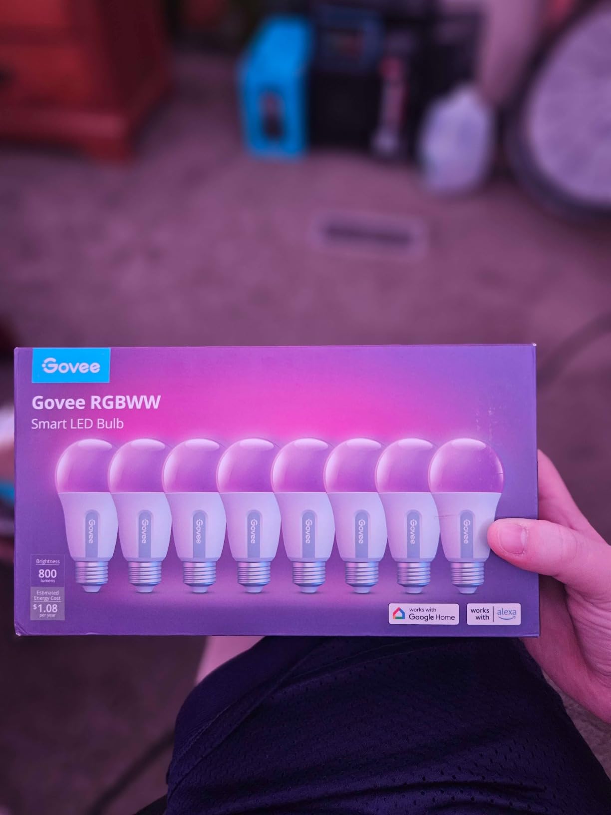 Govee Smart Light Bulbs, Color Changing Light Bulb, Work with Alexa and Google Assistant, 16 Million Colors RGBWW, WiFi & Bluetooth LED Light Bulbs, Music Sync, A19, 800 Lumens, 4 Pack - Customer Photo 5