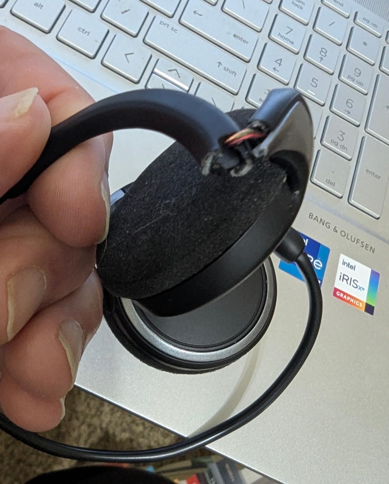 Small Bluetooth Headphones Wrap Around Head - Sports Wireless Headset with Built in Microphone and Crystal-Clear Sound, Foldable and Carried in The Purse, and 12-Hour Battery Life, Black - Customer Photo 5