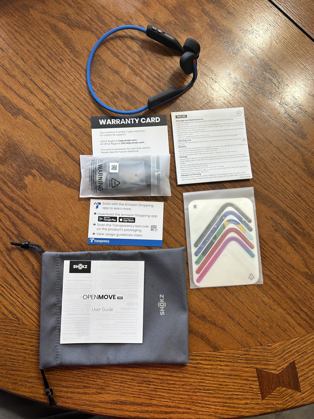 SHOKZ OpenMove - Open-Ear Bluetooth Sport Headphones, Bone Conduction Wireless Earphones, Sweatproof for Running and Workouts, with Sticker Pack, Grey Customer Review SHOKZ OpenMove - Open-Ear Bluetooth Sport Headphones, Bone Conduction Wireless Earphones, Sweatproof for Running and Workouts, with Sticker Pack, Grey - Customer Photo 1