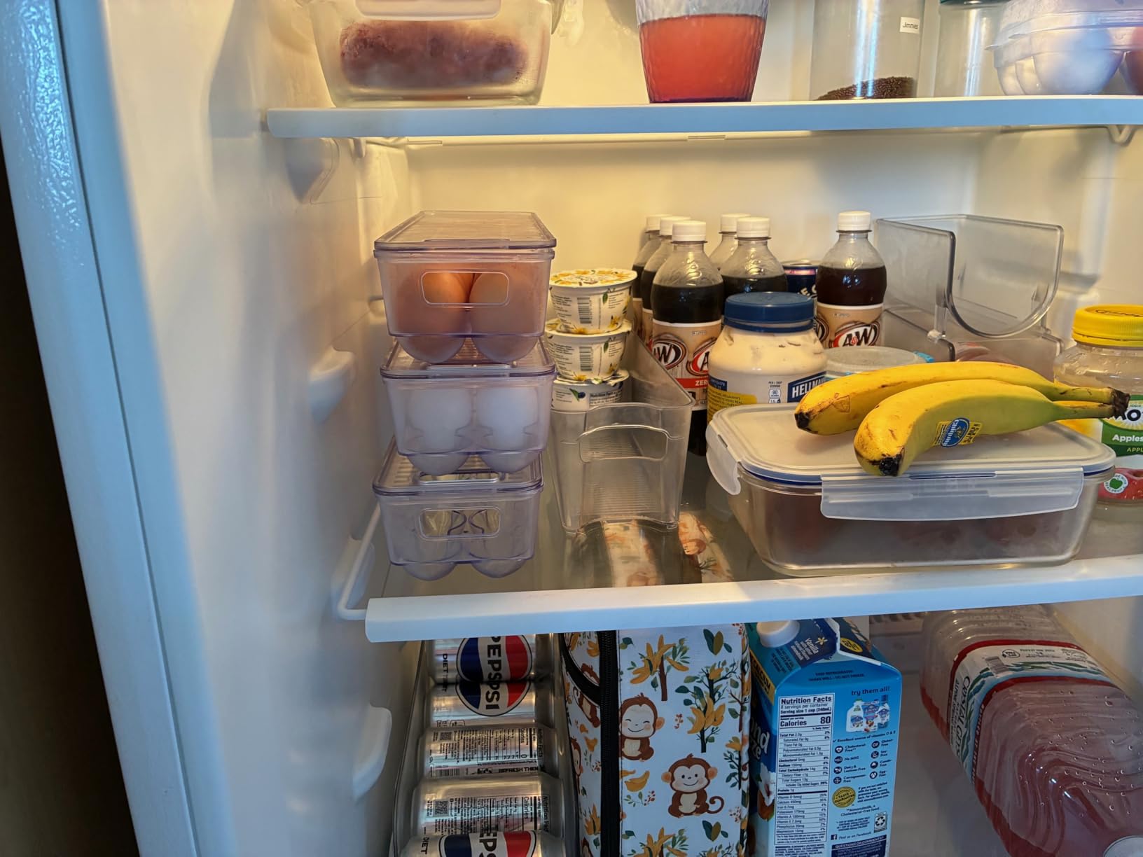 Utopia Home Egg Container With Lid and Handle for Refrigerator Organization- Pack of 2 - Clear Stackable Egg Holder for Kitchen or Pantry Organizers and Storage - Customer Photo 2