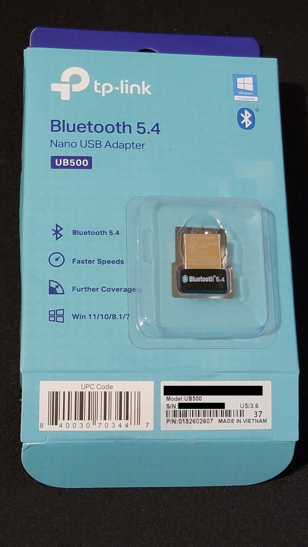 TP-Link USB Bluetooth Adapter for PC - Bluetooth 5.4 Dongle Receiver, Plug and Play, Nano Design, EDR & BLE, Supports Windows 11/10/8.1/7 for Desktop, Laptop, PS5/PS4/Xbox Controller (UB500) Customer Review TP-Link USB Bluetooth Adapter for PC - Bluetooth 5.4 Dongle Receiver, Plug and Play, Nano Design, EDR & BLE, Supports Windows 11/10/8.1/7 for Desktop, Laptop, PS5/PS4/Xbox Controller (UB500) - Customer Photo 2