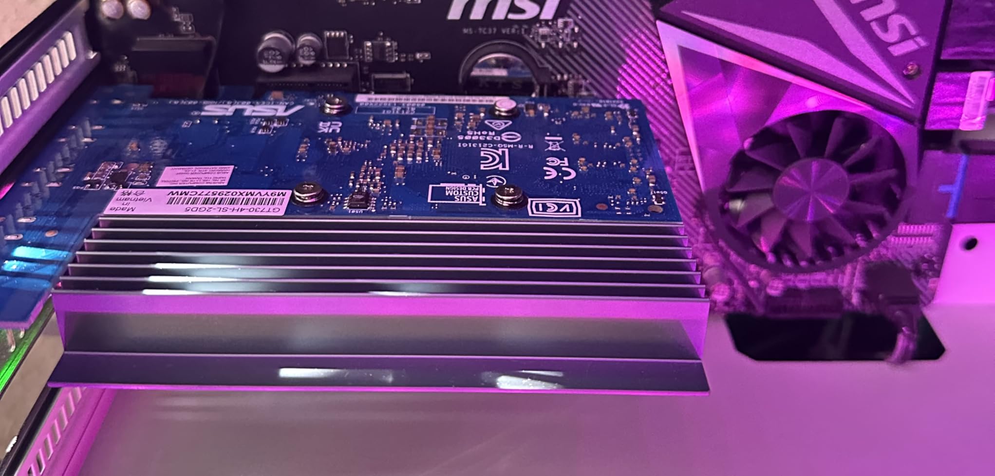 ASUS NVIDIA GeForce GT 730 Graphics Card (PCIe 2.0, 2GB GDDR5 Memory, 4X HDMI Ports, Single-Slot Design, Passive Cooling) - Customer Photo 1