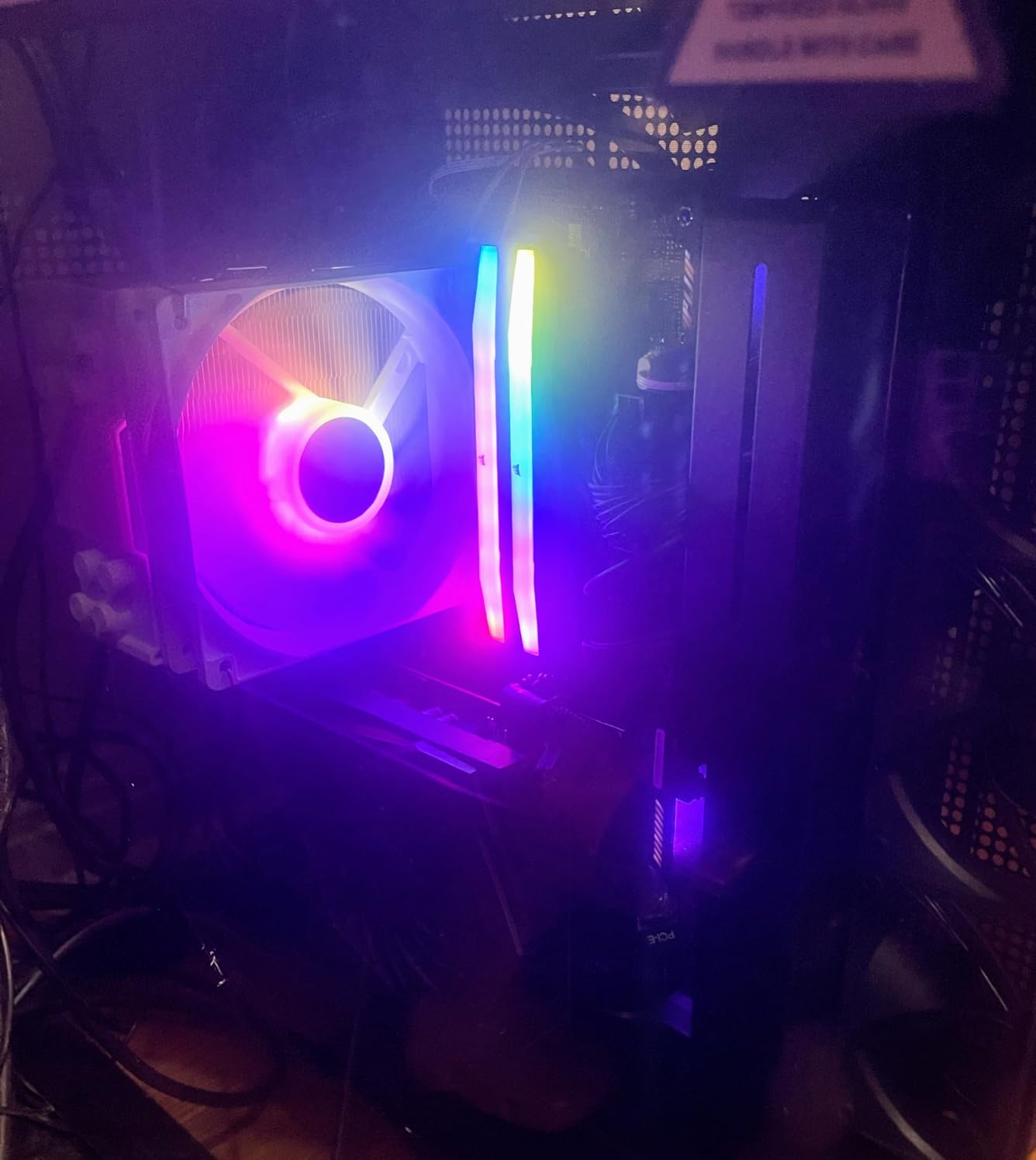 ID-COOLING SE-214-XT ARGB CPU Cooler 4 Heatpipes CPU Air Cooler ARGB Light Sync with Motherboard(5V 3-PIN Connector) CPU Fan for Intel/AMD, LGA 1700 Compatible - Customer Photo 2