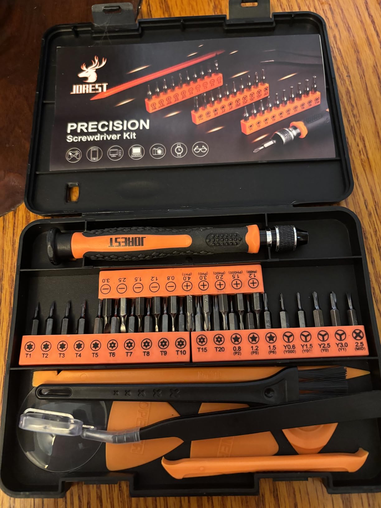 JOREST 40Pcs Small Precision Screwdriver Set with Torx Triwing Phillips, Mini Repair Tool Kit for Macbook, Computer, Laptop, PC, iPhone, PS5, Xbox, Switch, Glasses, Watch, Ring Doorbell, Electronics - Customer Photo 1