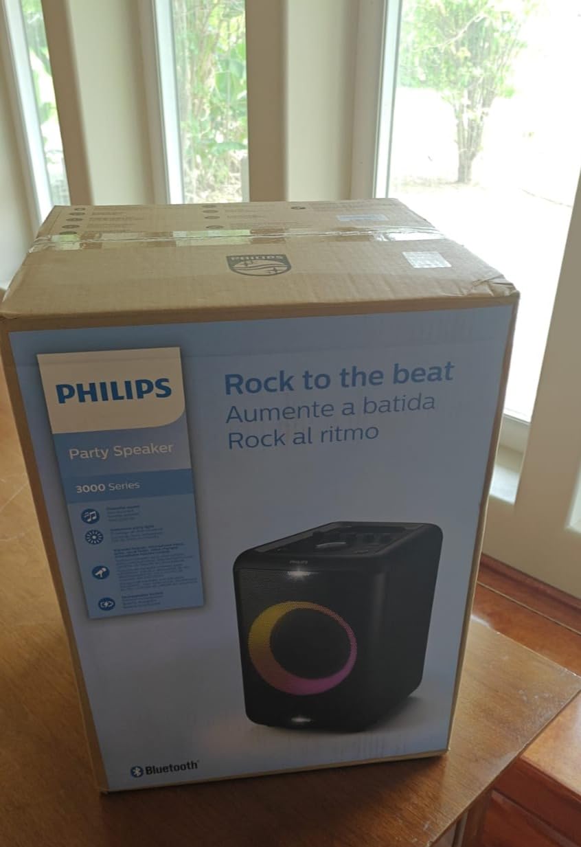 PHILIPS X3206 Bluetooth Party Speaker with Deep bass, Up to 14 Hours Battery, Party Lights and Karaoke Effects, Microphone and Guitar Input, Audio-in, USB Charging, Built-in Trolley, TAX3206 - Customer Photo 1