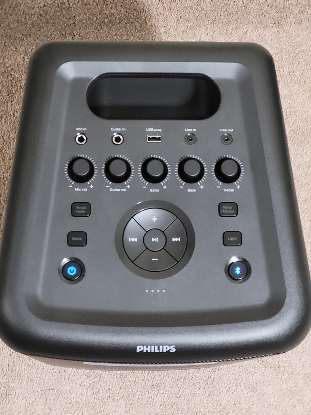 PHILIPS X3206 Bluetooth Party Speaker with Deep bass, Up to 14 Hours Battery, Party Lights and Karaoke Effects, Microphone and Guitar Input, Audio-in, USB Charging, Built-in Trolley, TAX3206 - Customer Photo 2