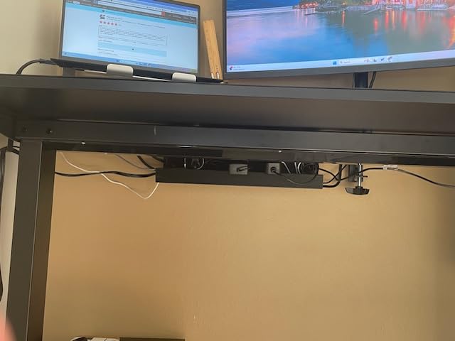 No-Screw Under Desk Cable Management Tray - Self-Adhesive Installation, Cord Management, Cable Tray, Under Desk Wire Organizer - Black Set of 2 Customer Review No-Screw Under Desk Cable Management Tray - Self-Adhesive Installation, Cord Management, Cable Tray, Under Desk Wire Organizer - Black Set of 2 - Customer Photo 1