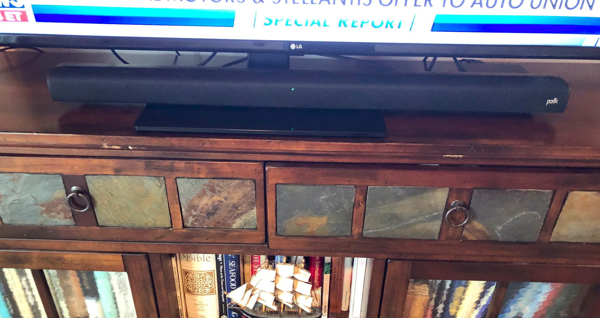 Polk Audio Signa S4 TV Sound Bar with Subwoofer - Dolby Atmos Audio VoiceAdjust & BassAdjust Technology, HDMI eARC, Wireless Subwoofer works with 8K, 4K, & HD TVs, Bluetooth, Wireless Streaming - Customer Photo 1