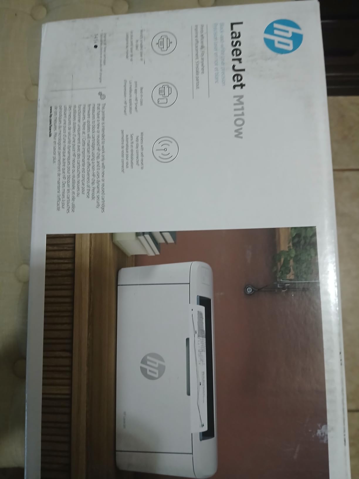 HP LaserJet M110w Wireless Black & White Printer, Print, Fast speeds, Easy setup, Mobile printing, Best-for-small teams - Customer Photo 1