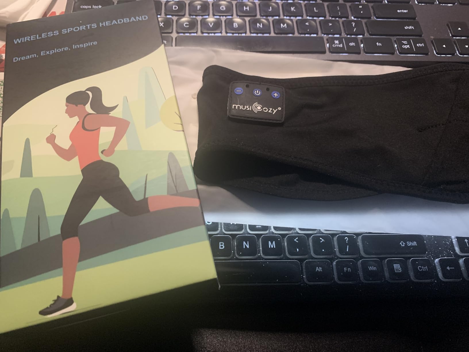 MUSICOZY Sleep Headphones Bluetooth 5.4 Headband, Sports Wireless Earphones Sweat Resistant Earbuds Sleeping Headphone with Ultra-Thin HD Stereo Speaker for Workout Running Cool Gadgets Unique Gifts Customer Review MUSICOZY Sleep Headphones Bluetooth 5.4 Headband, Sports Wireless Earphones Sweat Resistant Earbuds Sleeping Headphone with Ultra-Thin HD Stereo Speaker for Workout Running Cool Gadgets Unique Gifts - Customer Photo 5