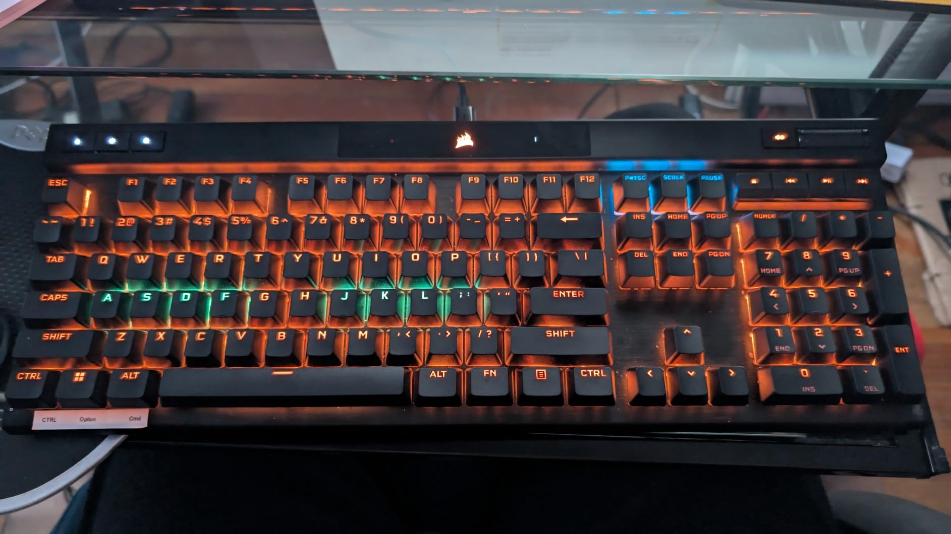 Corsair K70 RGB PRO Mechanical Wired Gaming Keyboard – Cherry MX Brown Tactile Switches – 8,000hz Hyper-Polling – PBT Double-Shot Keycaps – iCUE Compatible – PC, Mac, Xbox – QWERTY NA – Black - Customer Photo 1