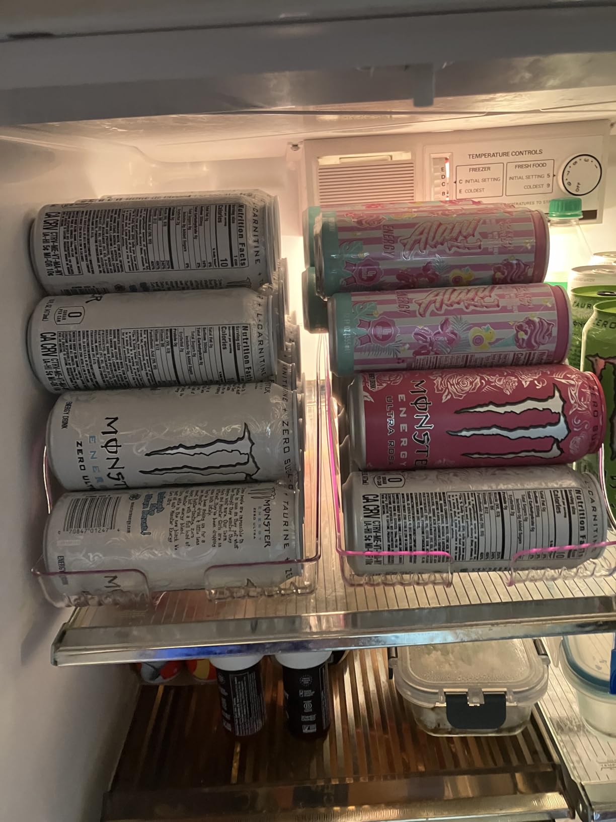 Simple Houseware Soda Can Organizer and Dispenser for Refrigerator / Pantry, Clear, Set of 2 - Customer Photo 1