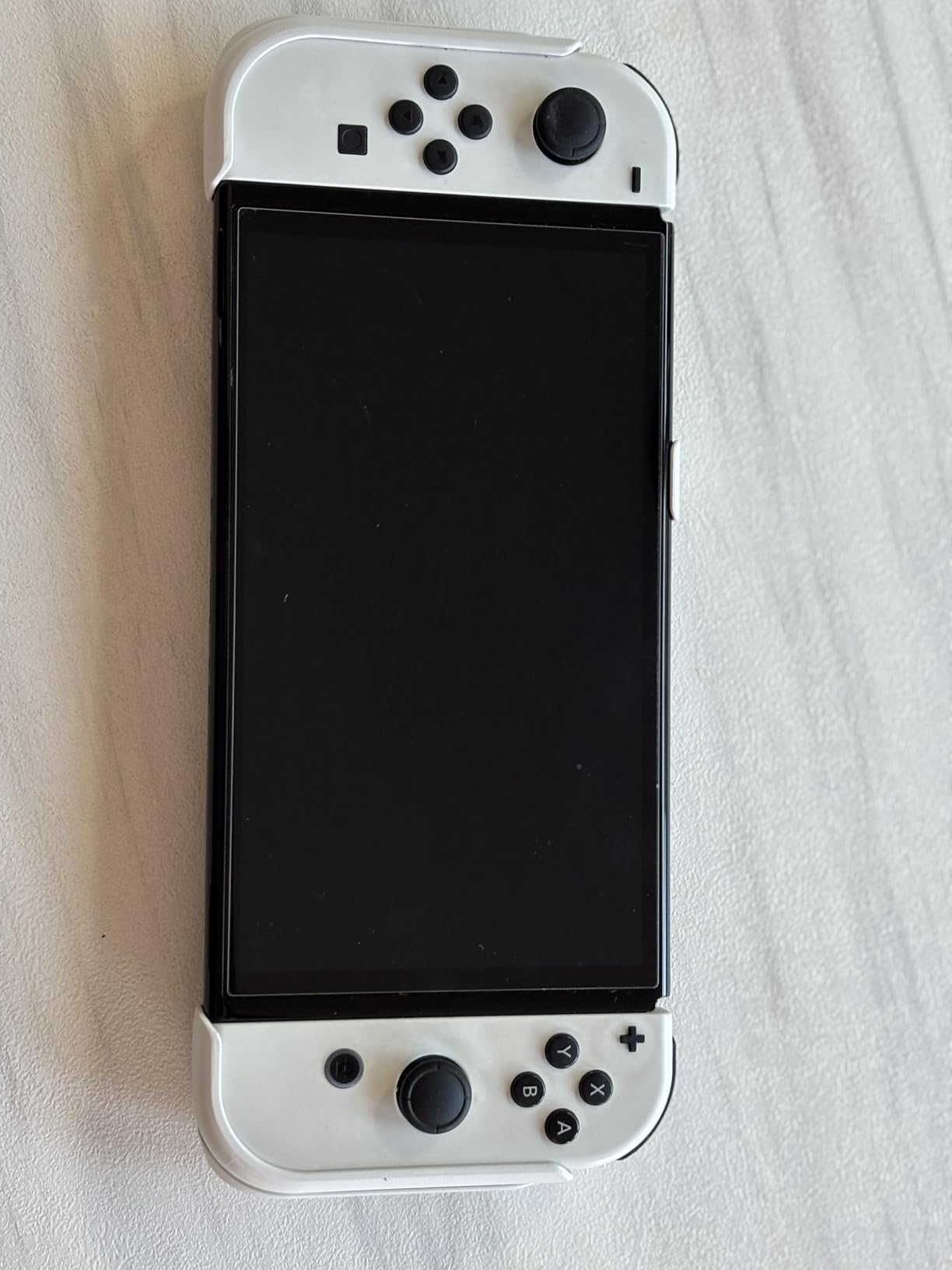 Skull & Co. NeoGrip: An Ergonomic Grip Hard Shell with Replaceable Grips [to fit All Hands Sizes] for Nintendo Switch OLED and Regular Model [No Carrying Case] - White - Customer Photo 2