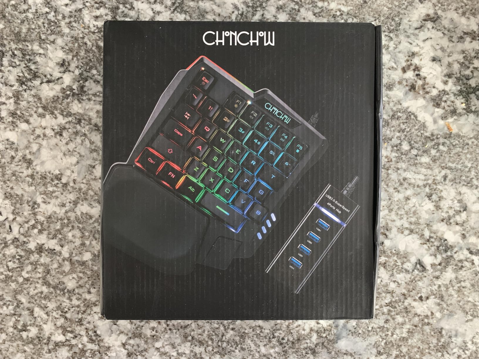 CHONCHOW One Handed Gaming Keyboard, 35 Keys, Rainbow LED, Wired USB, Ergonomic with Wrist Rest, Mini Portable, PS4/PS5/Xbox/PC/Laptop Compatible Customer Review CHONCHOW One Handed Gaming Keyboard, 35 Keys, Rainbow LED, Wired USB, Ergonomic with Wrist Rest, Mini Portable, PS4/PS5/Xbox/PC/Laptop Compatible - Customer Photo 2