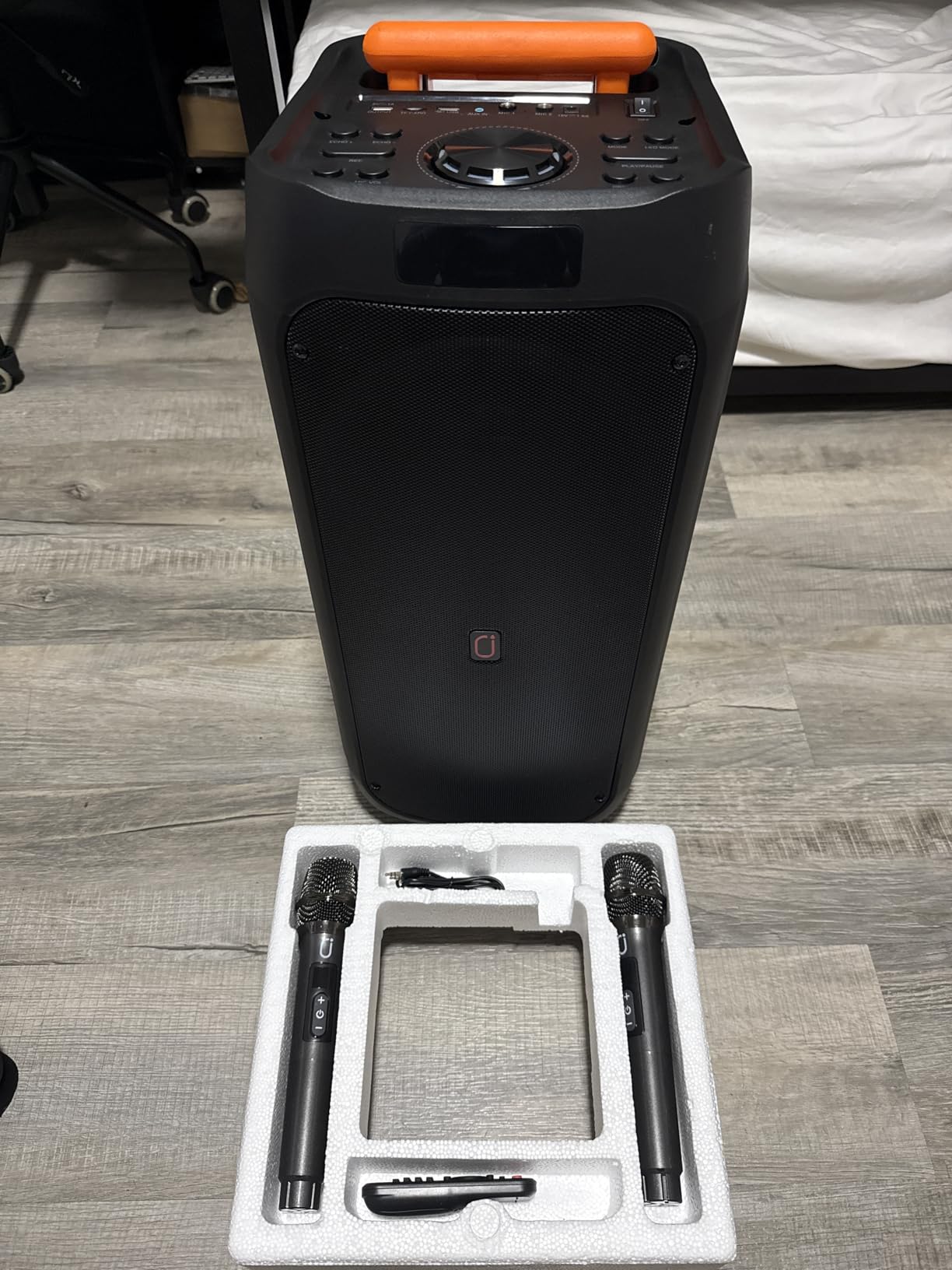 JYX Karaoke Machine with 2 Wireless Microphones, 24