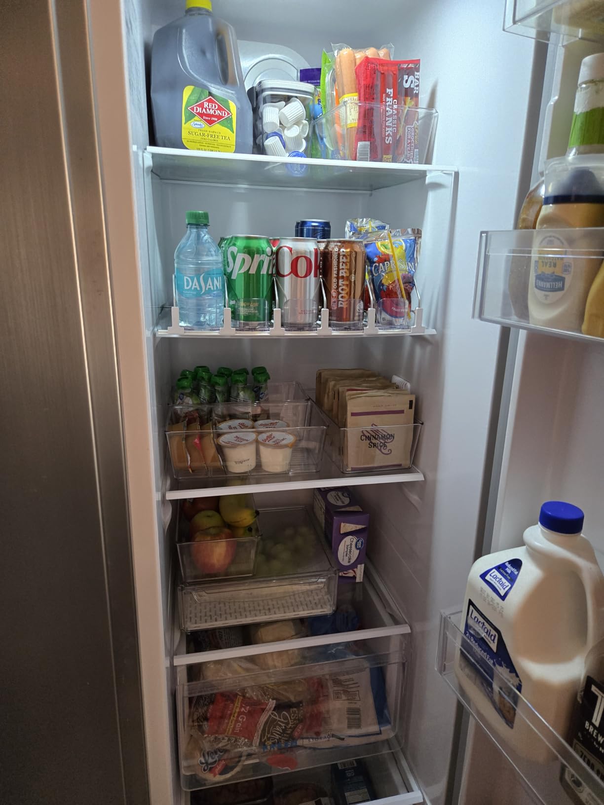 Pomeat 10 Pack Fridge Organizer, Stackable Refrigerator Bins with Lids, BPA-Free Produce Fruit Storage Containers for Fridge, Clear for Food, Drinks, Vegetable - Customer Photo 1