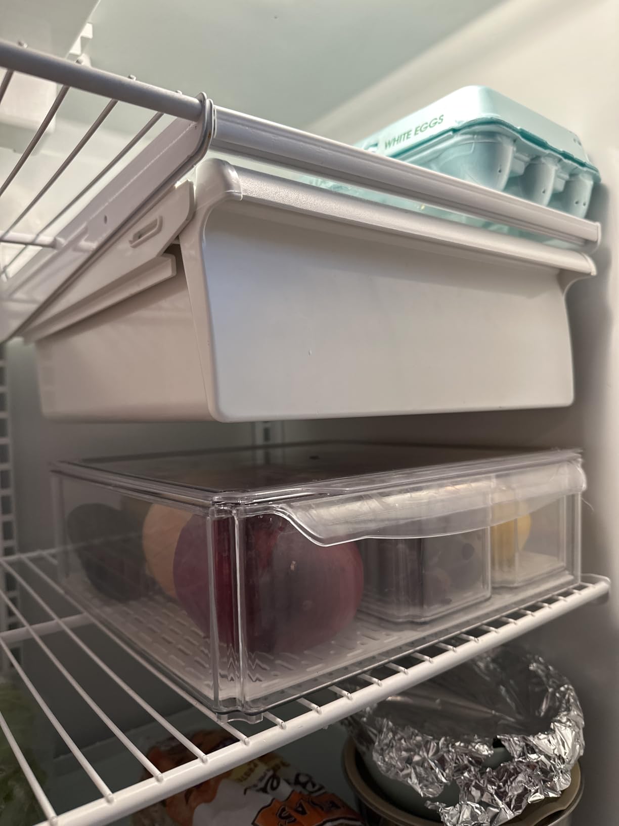 Pomeat 10 Pack Fridge Organizer, Stackable Refrigerator Bins with Lids, BPA-Free Produce Fruit Storage Containers for Fridge, Clear for Food, Drinks, Vegetable - Customer Photo 1