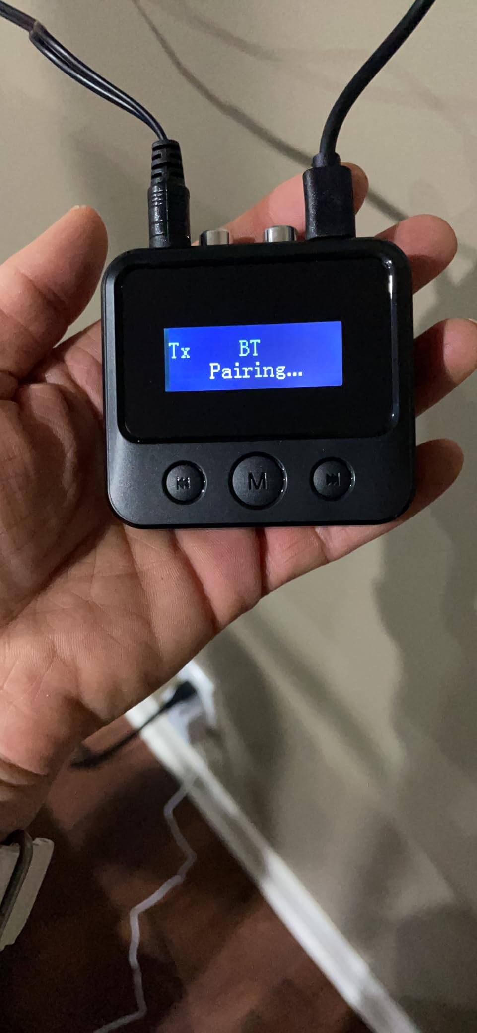 Bluetooth Transmitter Receiver for TV, Audio Adapter for Home Stereo with RCA 3.5mm AUX & Display, Bluetooth Transmitter for Headphones/Speakers/Airplane/Home Theater/PC/Car, TF Card Output - Customer Photo 2