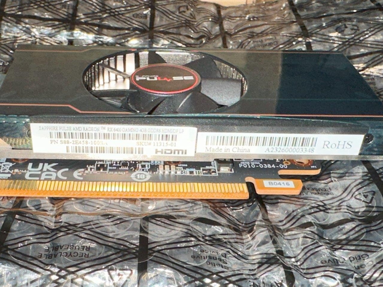 Sapphire Pulse AMD Radeon RX 6400 Graphics Card GDDR6 1080 FHD 4GB PCIE 4.0 HDMI Video Card - Customer Photo 1