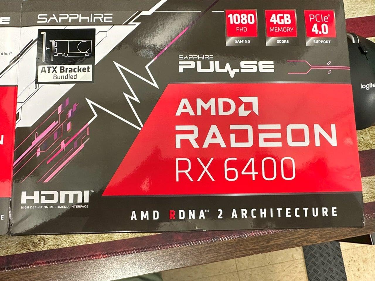 Sapphire Pulse AMD Radeon RX 6400 Graphics Card GDDR6 1080 FHD 4GB PCIE 4.0 HDMI Video Card - Customer Photo 2