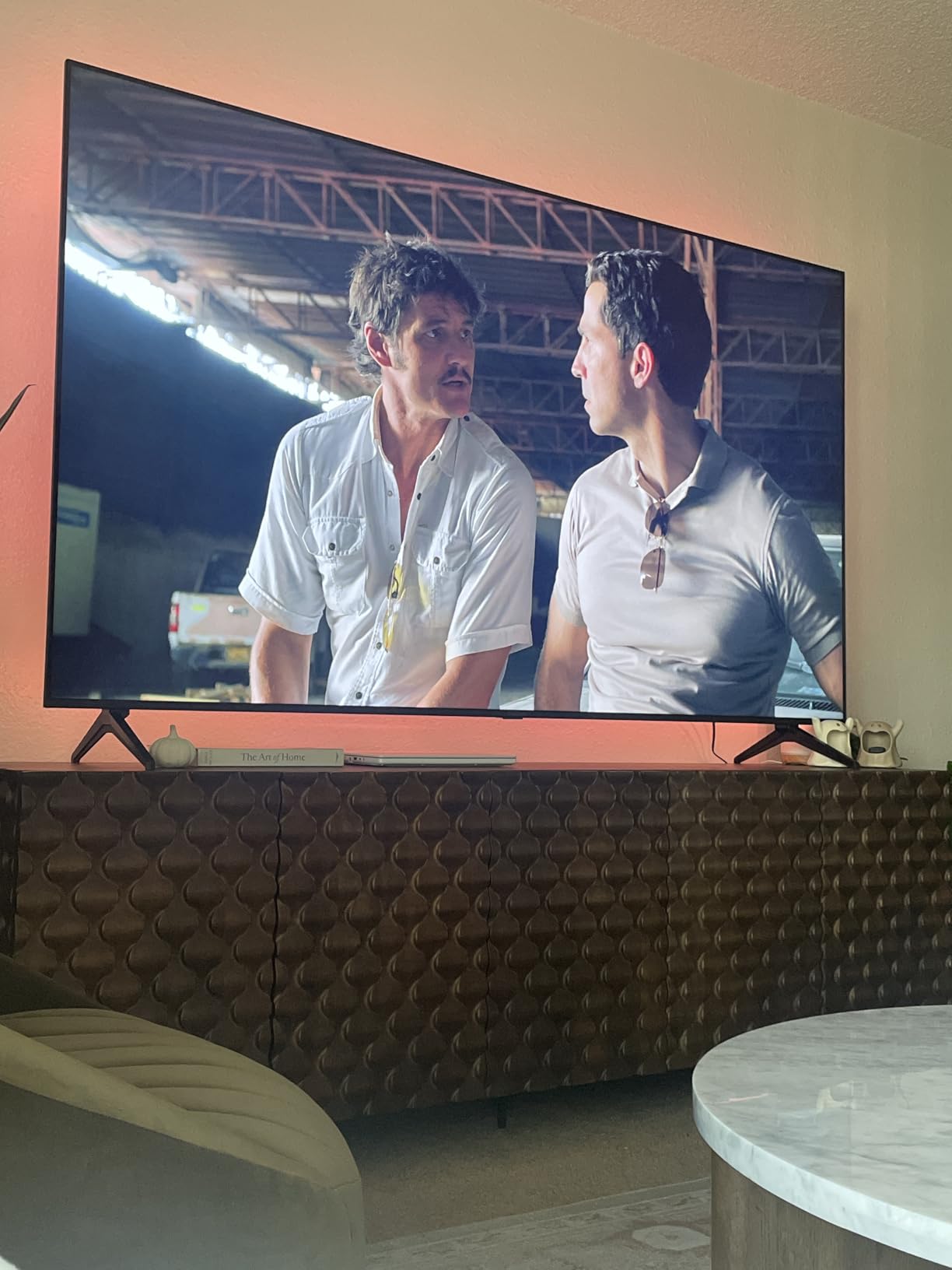 maylit ICRGB TV LED Backlight, 18ft Bluetooth LED Lights for TV 75-85in, USB Powered TV Lights Kit with Remote and App Control, Music Sync Color Change with TV Sound, Bias Lighting for HDTV Room Decor - Customer Photo 1