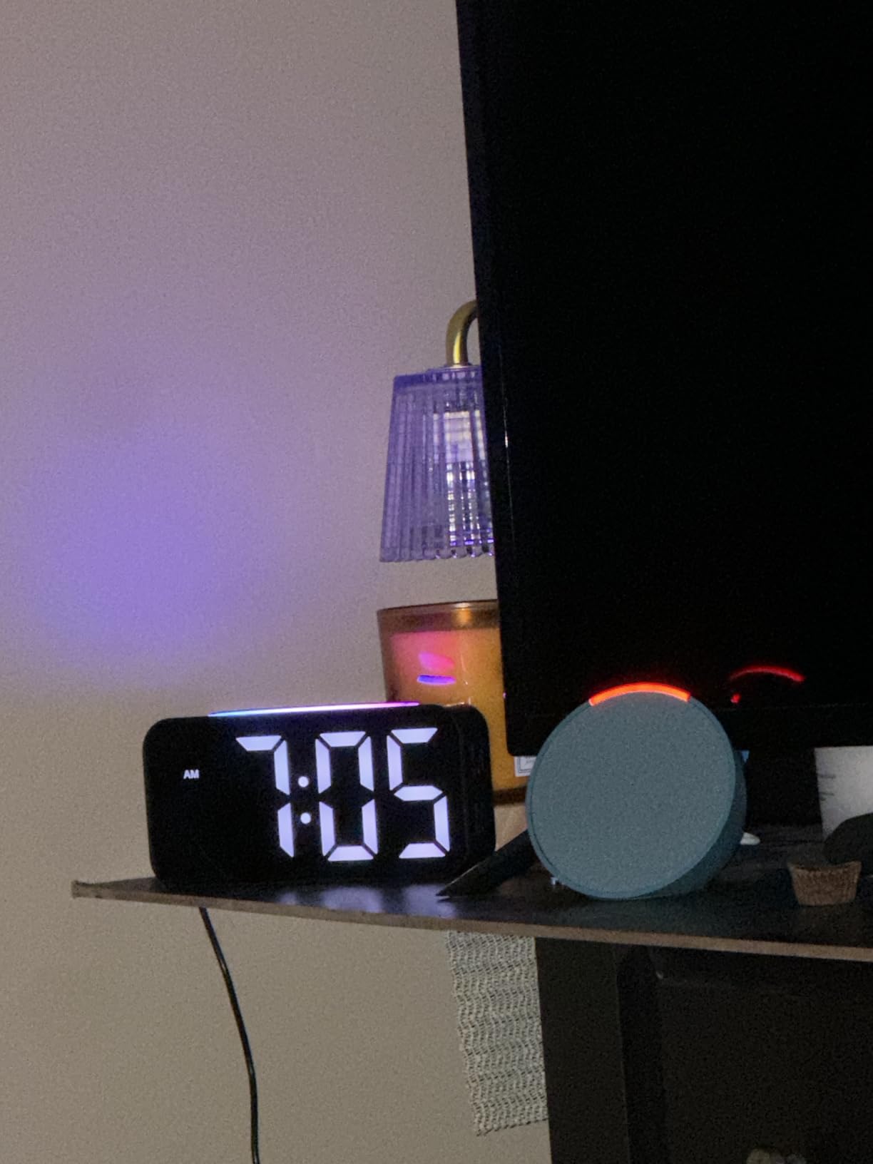 Amazon Echo Pop (newest model), Our smallest Alexa speaker, Fits in any room, Midnight Teal - Customer Photo 1