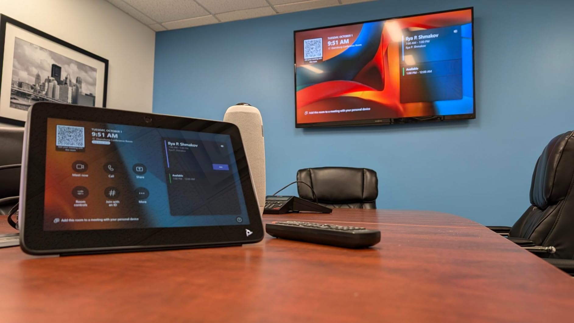 Owl Labs Meeting Owl 3 - 360° 1080p HD Conference Room Camera, AI-Driven Speaker-Tracking, 18-Foot Mic Pickup - Certified for Microsoft Teams - Works with Zoom, Google Meet - Plug & Play Setup - Customer Photo 4