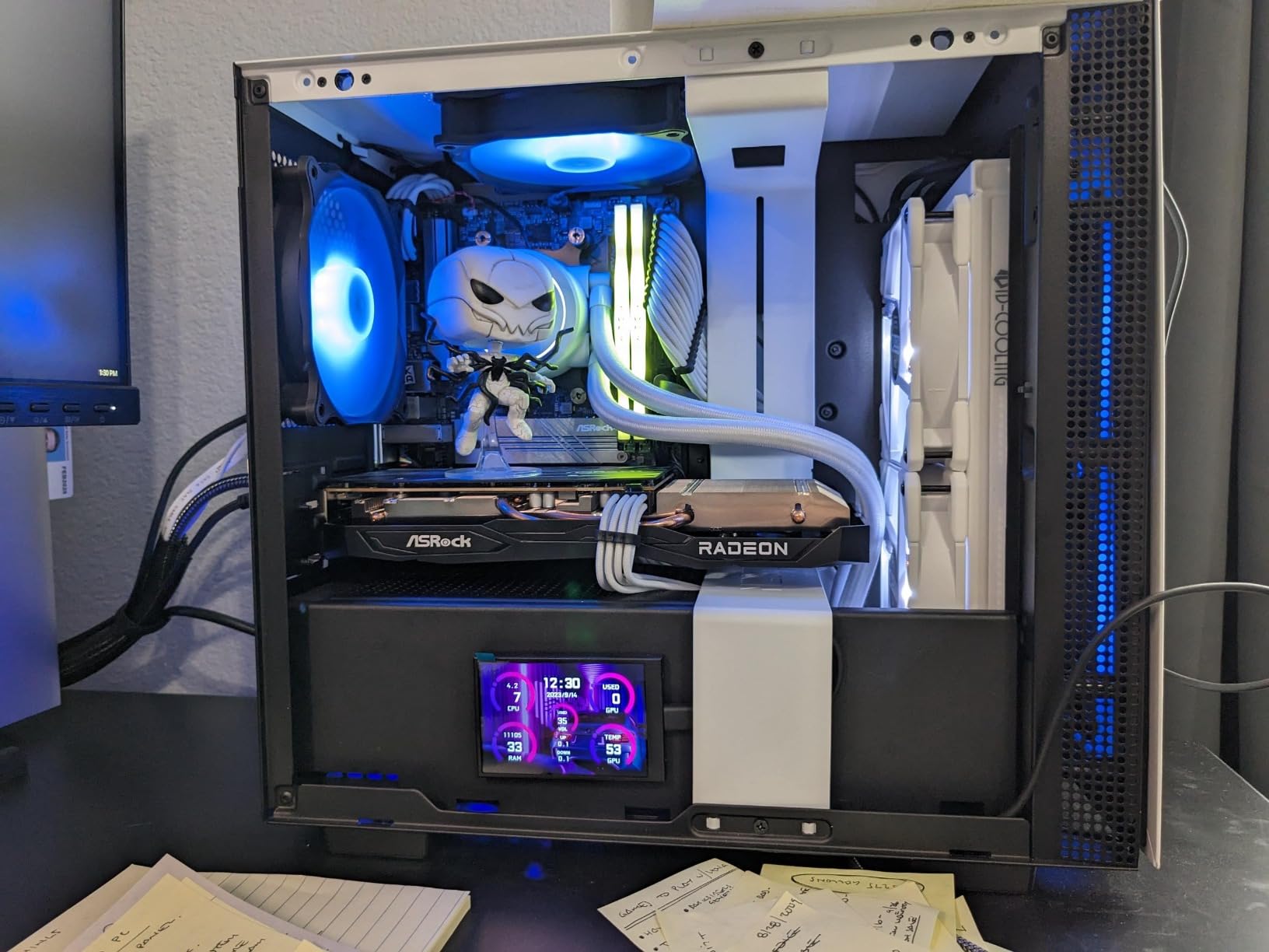 3.5in pc case screen, USB Mini Screen, PC Temperature Display PC CPU Data Monitor Sensor Panel Monitor, PC Computer Temp customer photo 2