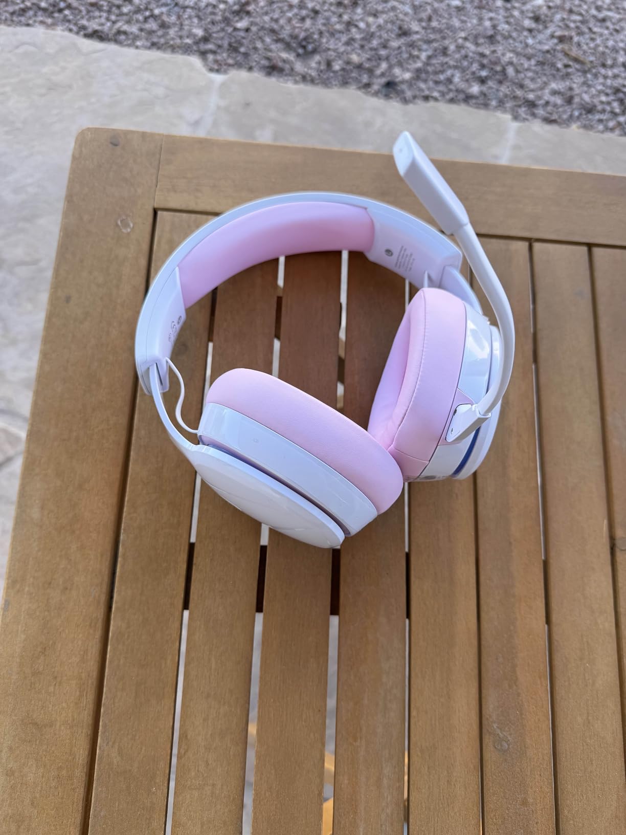 Gtheos 2.4GHz Wireless Gaming Headset for PS5, PS4 Fortnite & Call of Duty/FPS Gamers, PC, Nintendo Switch, Bluetooth 5.3 Gaming Headphones with Noise Canceling Mic, Stereo Sound, 40+Hr Battery -White Customer Review Gtheos 2.4GHz Wireless Gaming Headset for PS5, PS4 Fortnite & Call of Duty/FPS Gamers, PC, Nintendo Switch, Bluetooth 5.3 Gaming Headphones with Noise Canceling Mic, Stereo Sound, 40+Hr Battery -White - Customer Photo 2