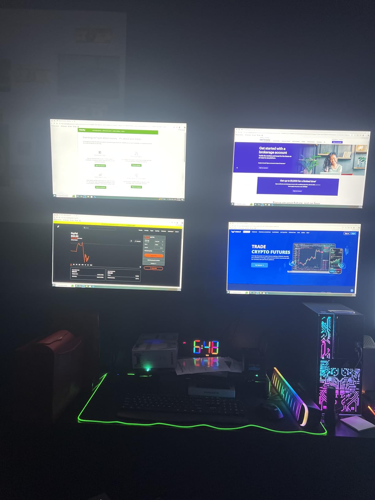 TechMagnet HP Trading Desktop PC, Intel Core i5 9th Gen, 16GB RAM, 512GB SSD + 4TB HDD, 4 New 27