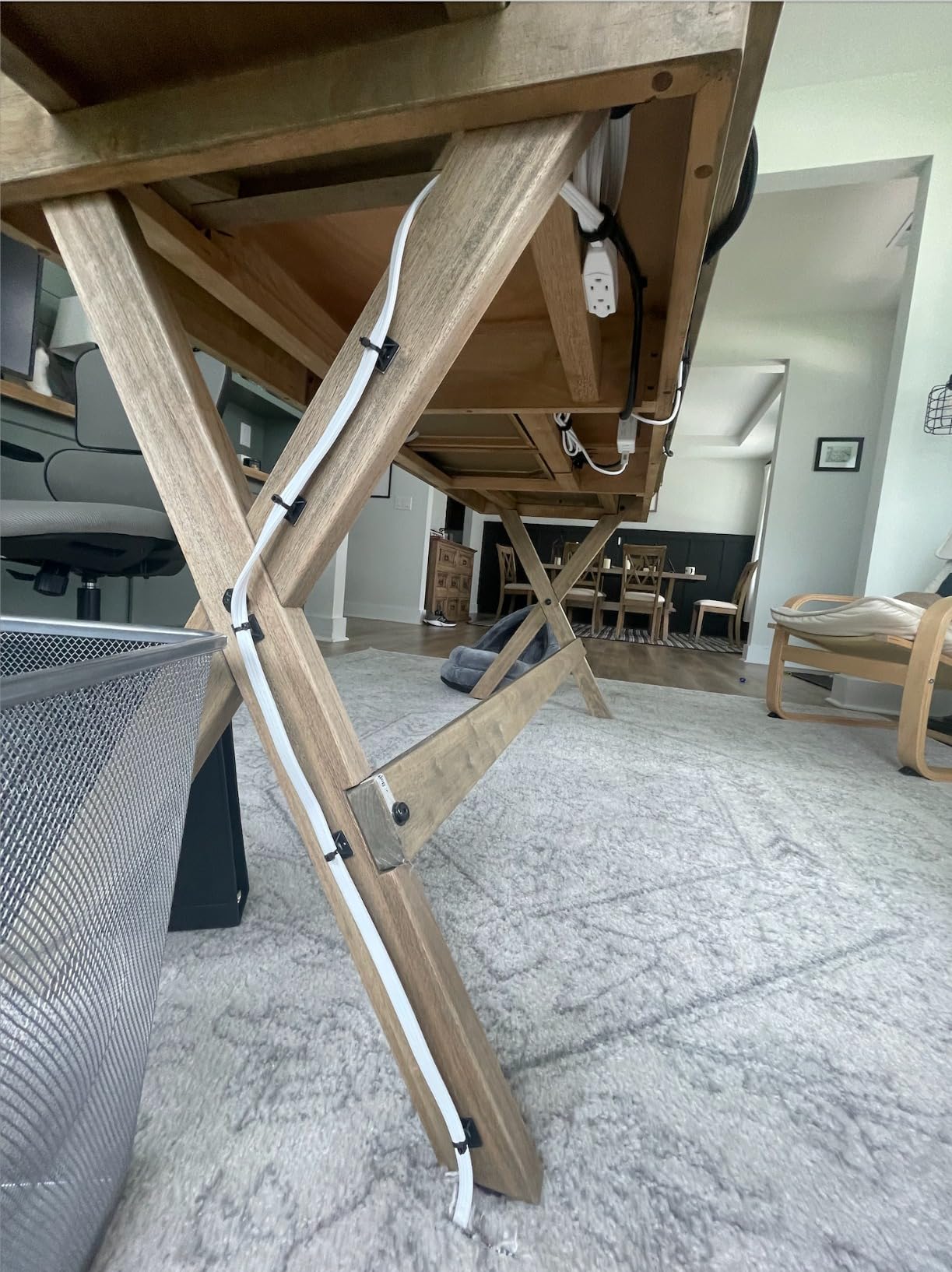 N NOROCME 192 PCS Cable Management Kit 4 Wire Organizer Sleeve,11 Cable Holder,35Cord Clips 10+2 Roll Cable Organizer Straps and 100 Fastening Cable Ties for Computer TV Under Desk, black,clear Customer Review N NOROCME 192 PCS Cable Management Kit 4 Wire Organizer Sleeve,11 Cable Holder,35Cord Clips 10+2 Roll Cable Organizer Straps and 100 Fastening Cable Ties for Computer TV Under Desk, black,clear - Customer Photo 1