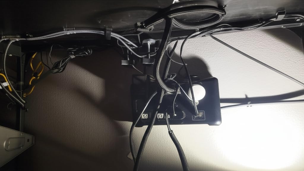 N NOROCME 192 PCS Cable Management Kit 4 Wire Organizer Sleeve,11 Cable Holder,35Cord Clips 10+2 Roll Cable Organizer Straps and 100 Fastening Cable Ties for Computer TV Under Desk, black,clear - Customer Photo 3