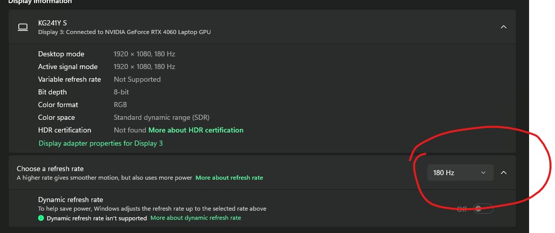 Acer Nitro KG241Y Sbiip 23.8