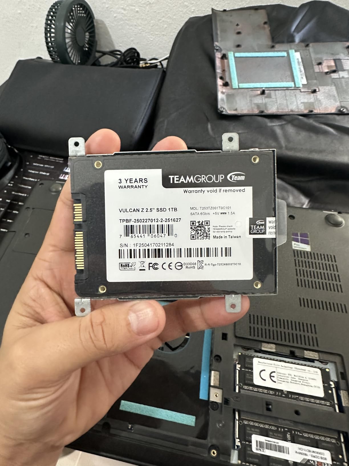TEAMGROUP T-Force Vulcan Z 512GB SLC Cache 3D NAND TLC 2.5 Inch SATA III Internal Solid State Drive SSD (R/W Speed up to 530/470 MB/s) T253TZ512G0C101 - Customer Photo 2