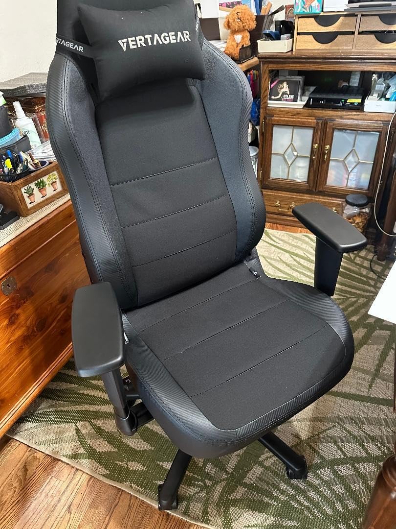 Vertagear SL3800 Ergonomic Gaming Chair featuring ContourMax Lumbar & VertaAir Seat systems - Black/White - Customer Photo 1