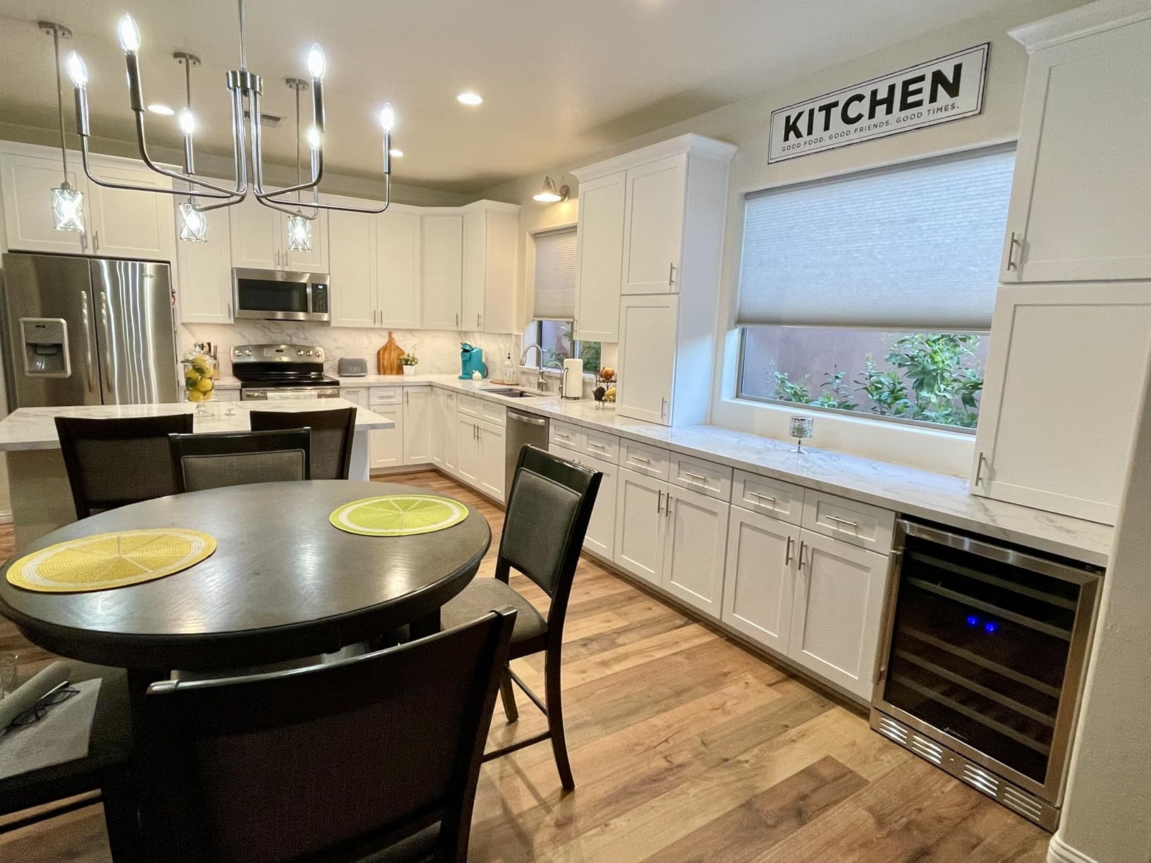 Kalamera 24 inch Wine Cooler, 46 Bottle - Dual Zone Built-in or Freestanding Fridge with Stainless Steel Reversible Glass Door, for Home, Kitchen, or Office. - Customer Photo 2