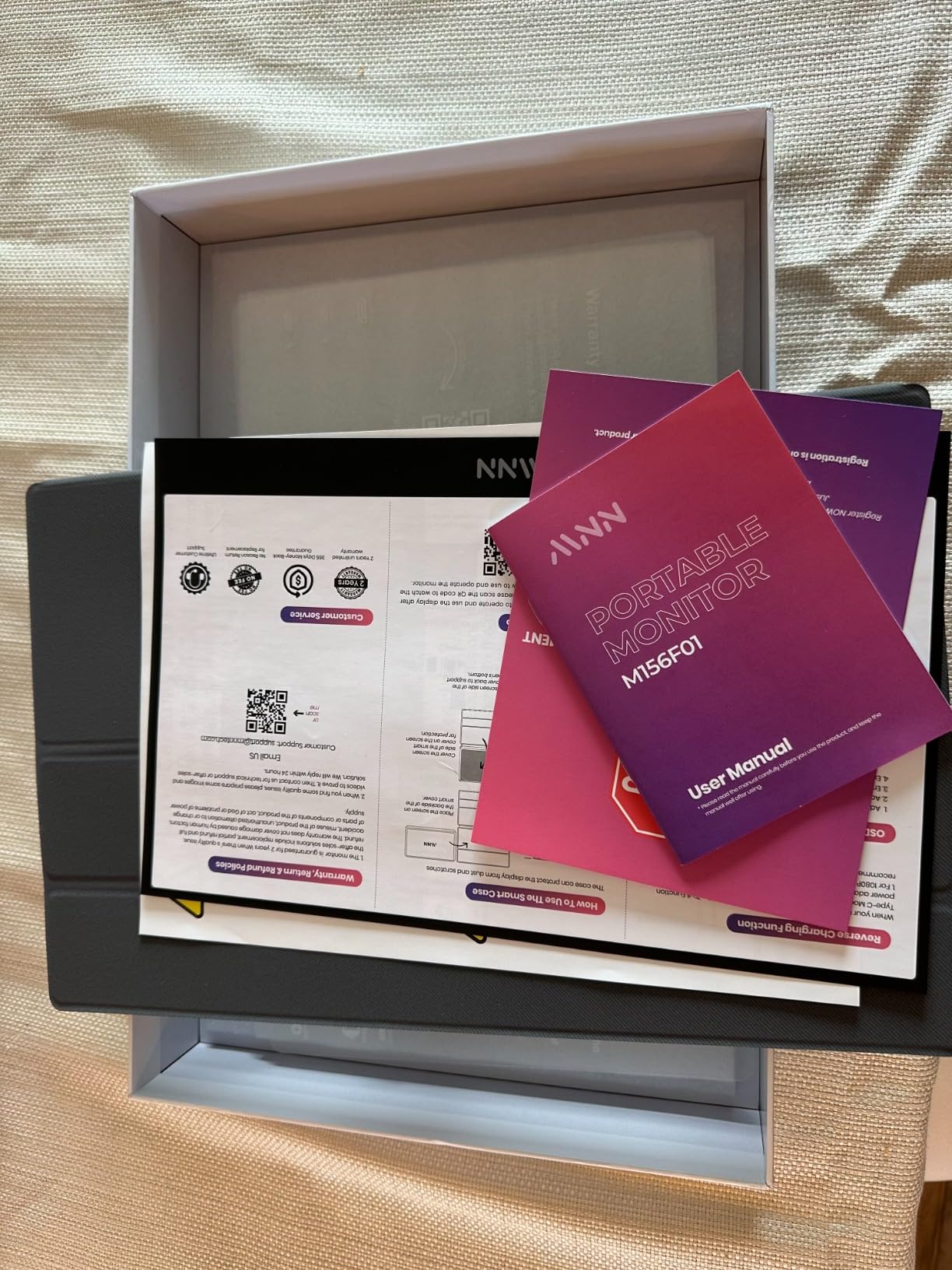 MNN Portable Monitor 15.6inch FHD 1080P USB C HDMI Gaming Ultra-Slim IPS Display w/Smart Cover & Speakers,HDR Plug&Play, External Monitor for Laptop PC Phone Mac (15.6'' 1080P) Customer Review MNN Portable Monitor 15.6inch FHD 1080P USB C HDMI Gaming Ultra-Slim IPS Display w/Smart Cover & Speakers,HDR Plug&Play, External Monitor for Laptop PC Phone Mac (15.6'' 1080P) - Customer Photo 1