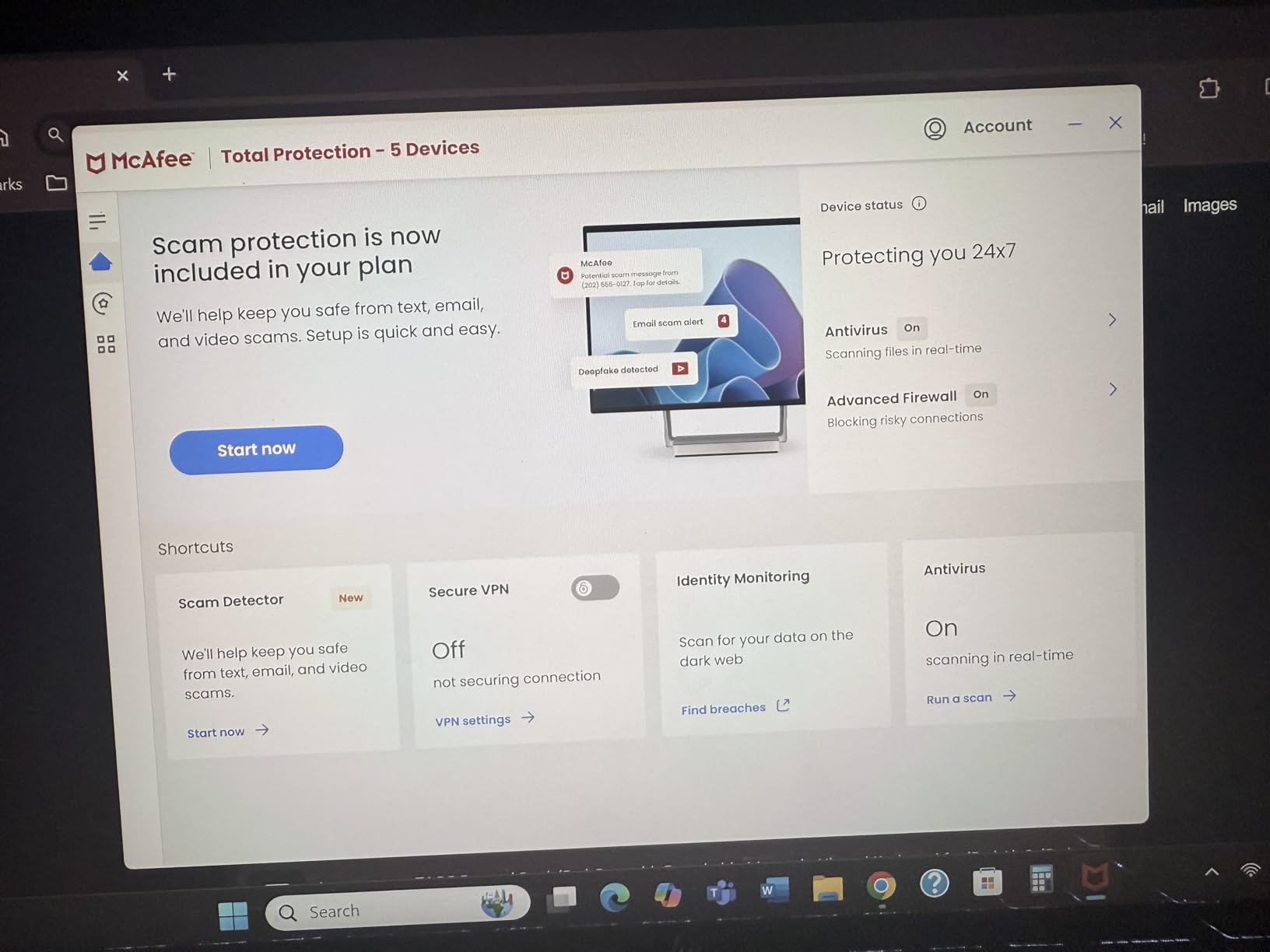 McAfee Total Protection 2026 Ready 5-Device | AntiVirus Software 2026 for PC, Secure VPN, Password Manager, Identity Monitoring | 1 Year Subscription Auto-Renewal - Customer Photo 1