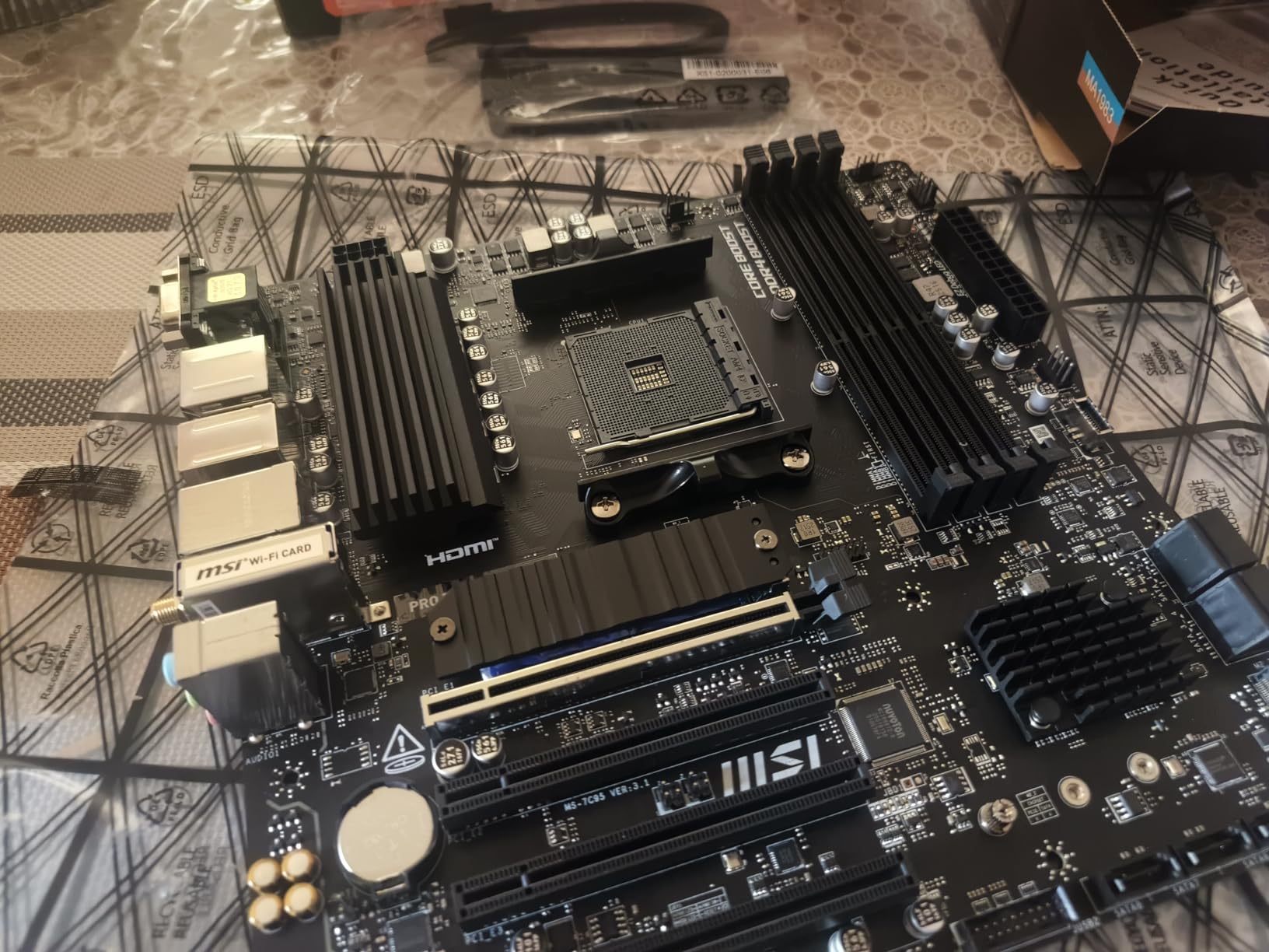 MSI PRO B550M-VC WiFi ProSeries Motherboard (AMD Ryzen 5000 Series, AM4, DDR4, PCIe 4.0, SATA 6Gb/s, M.2, USB 3.2 Gen 2, HDMI/DP, Wi-Fi 6E, Bluetooth 5.2, mATX) - Customer Photo 2
