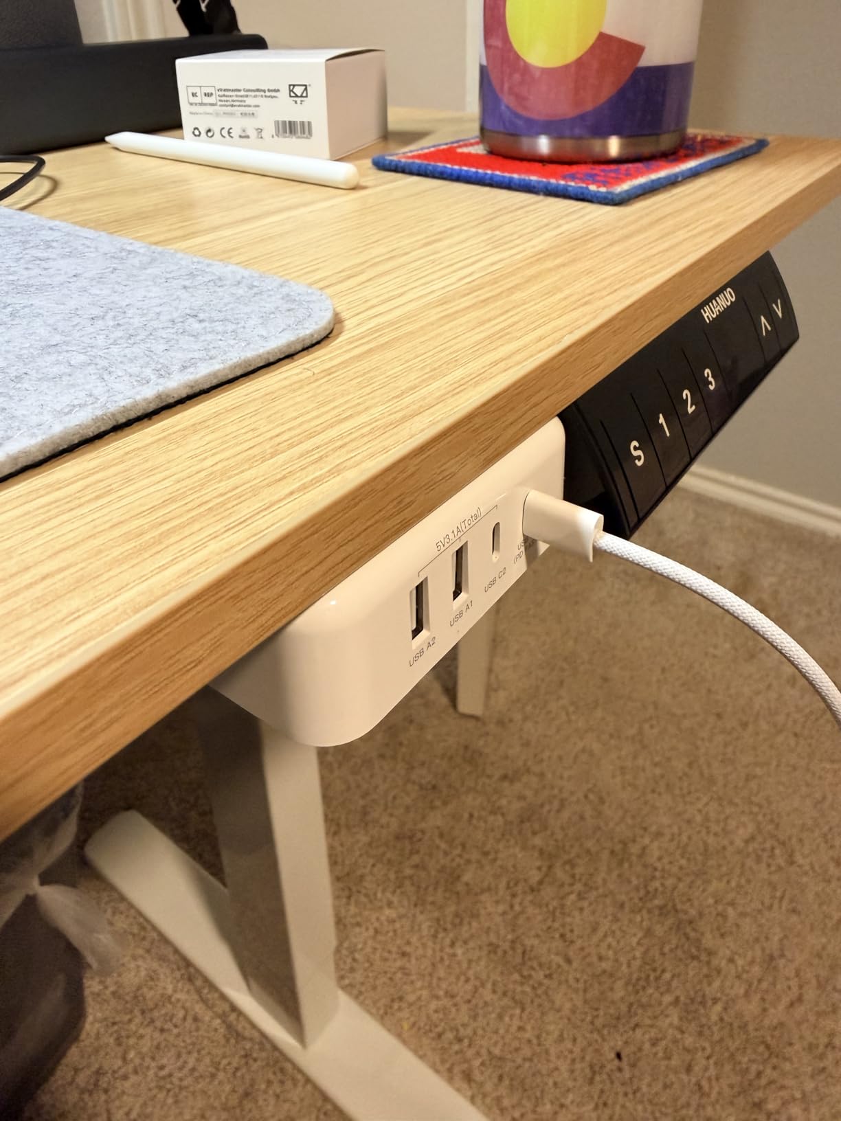 USB C Fast Charger, 100W GaN 6 Port Type C Charging Station Hub Block Cube, USB C Wall Charger Power Strip Adapter Plug for iPad iPhone 17 16 15 14 13 12 Pro Max Pixel Note Galaxy, 5ft Cord - Customer Photo 1