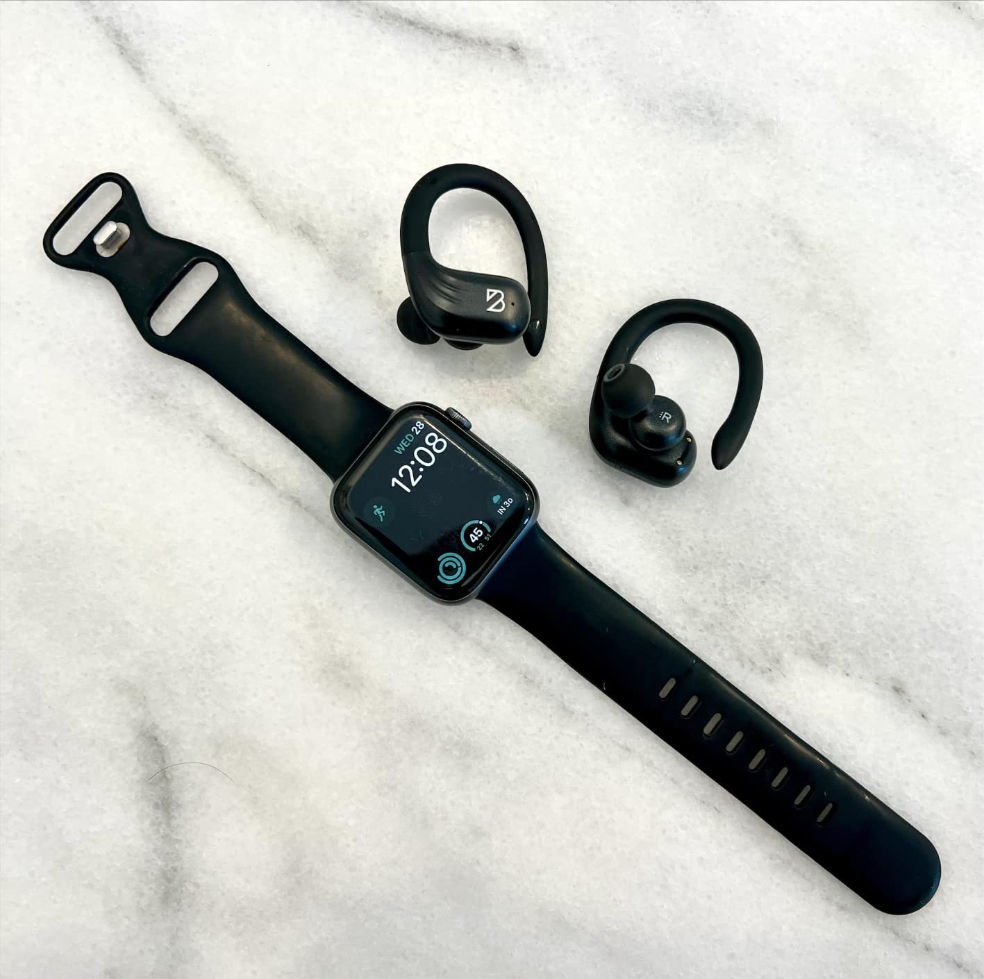 Back Bay Audio Runner 60 Wireless Running Earbuds, 80 Hour Long Battery Life Over The Ear with EarHooks, Wrap Around Earphones Wireless Bluetooth Earbuds with Microphone, Earphones in Ear Headphones - Customer Photo 2
