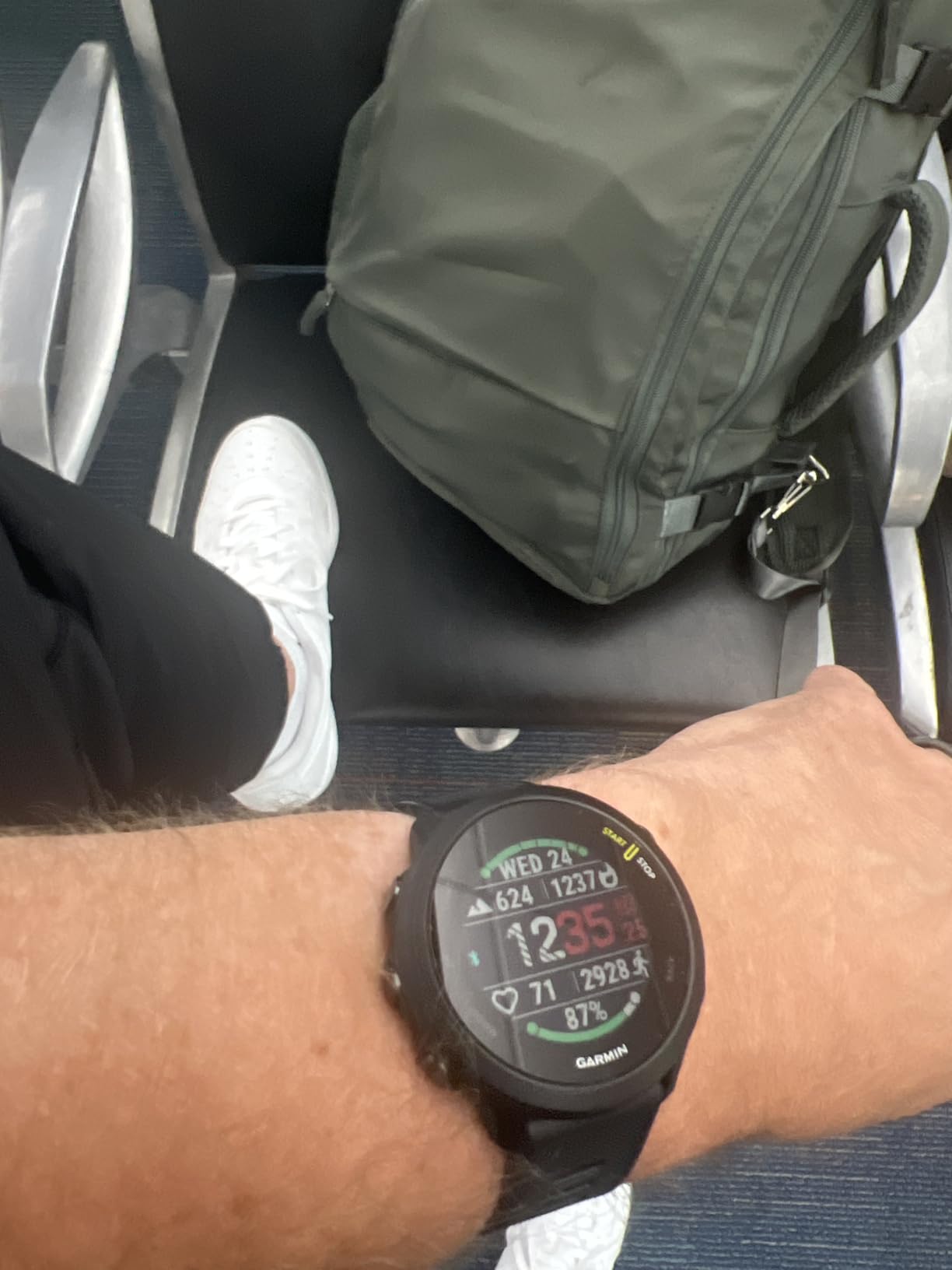 Garmin Forerunner 55, GPS Running Watch with Daily Suggested Workouts, Up to 2 weeks of Battery Life, Aqua One Size (Renewed) - Customer Photo 1