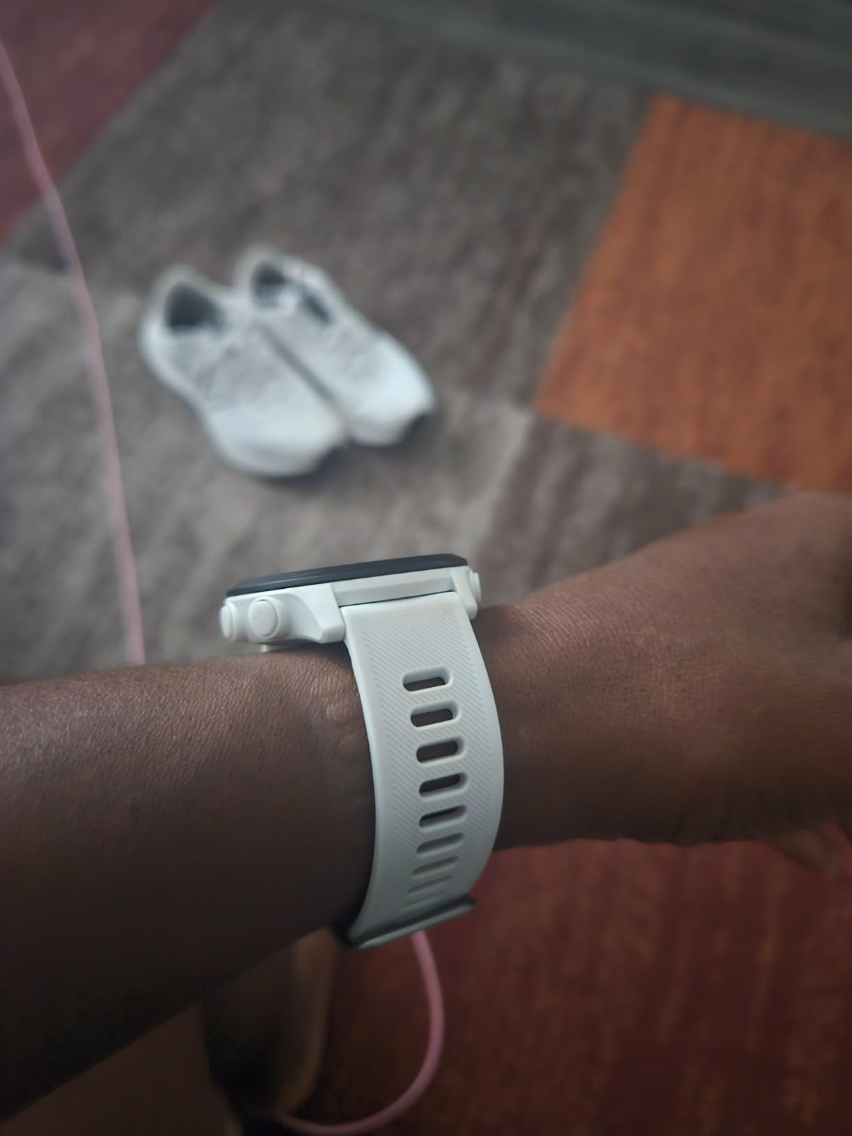 Garmin Forerunner 55, GPS Running Watch with Daily Suggested Workouts, Up to 2 weeks of Battery Life, Aqua One Size (Renewed) - Customer Photo 2