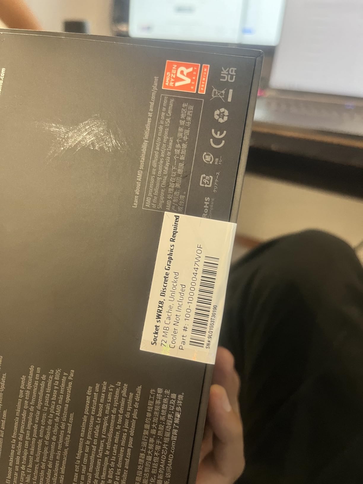 AMD Ryzen Threadripper PRO 5955WX, 16-core, 32-Thread Desktop Processor Customer Review AMD Ryzen Threadripper PRO 5955WX, 16-core, 32-Thread Desktop Processor - Customer Photo 1