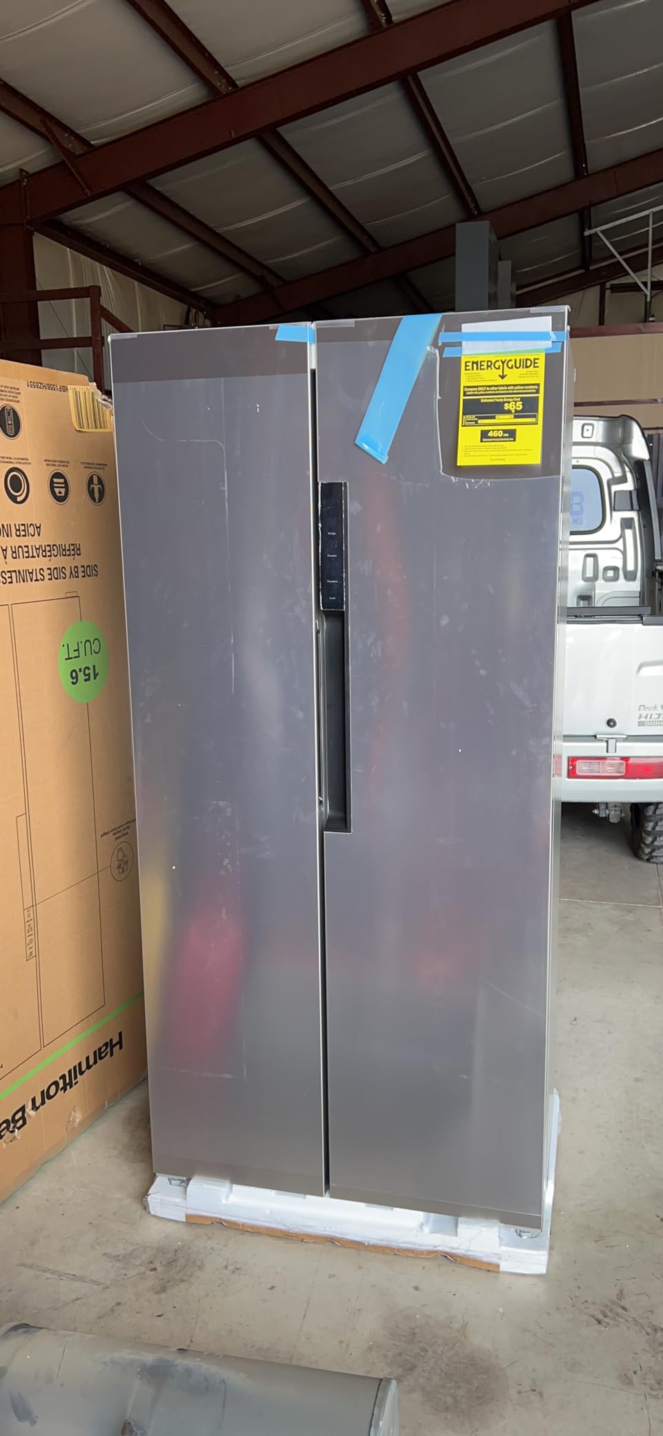 Hamilton Beach HBF2064 20.6 cu ft Counter Depth Full Size Refrigerator, Side Doors, Stainless Customer Review Hamilton Beach HBF2064 20.6 cu ft Counter Depth Full Size Refrigerator, Side Doors, Stainless - Customer Photo 2