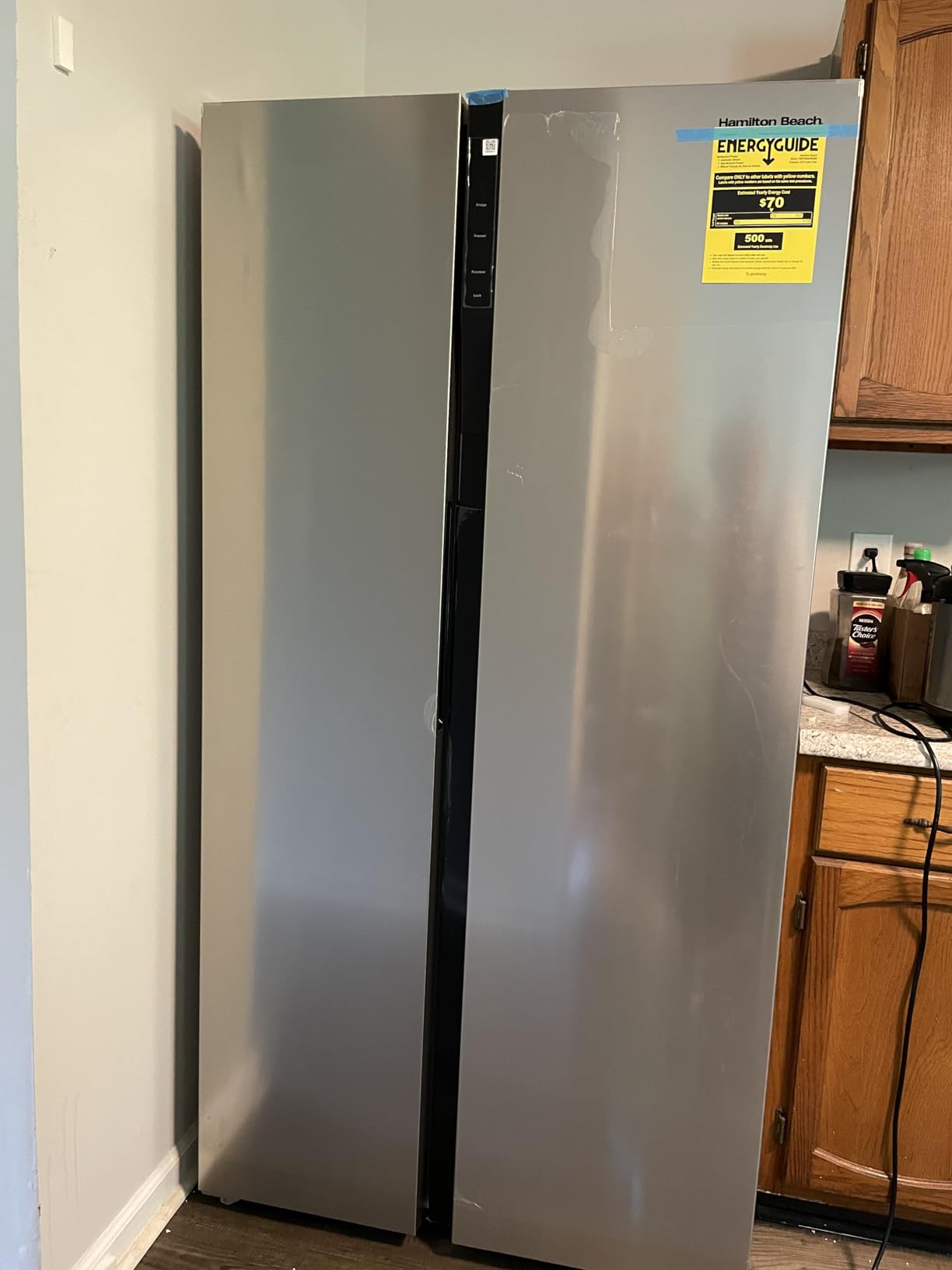 Hamilton Beach HBF2064 20.6 cu ft Counter Depth Full Size Refrigerator, Side Doors, Stainless Customer Review Hamilton Beach HBF2064 20.6 cu ft Counter Depth Full Size Refrigerator, Side Doors, Stainless - Customer Photo 5